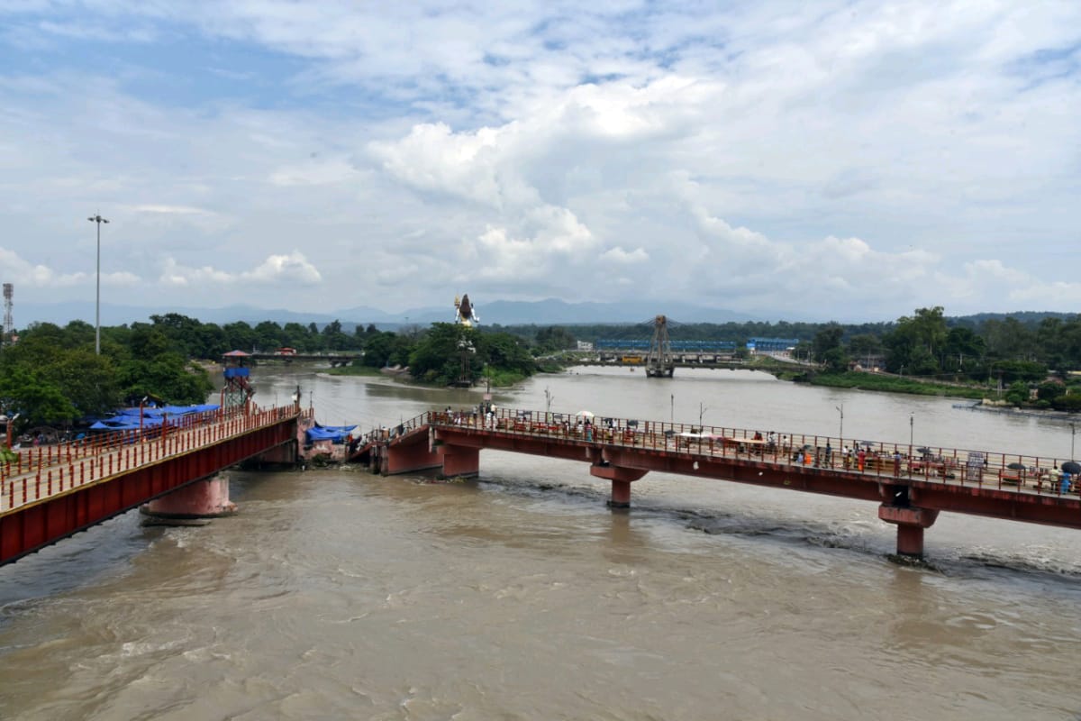 Ganga View from hotel at har ki pauri haridwar 